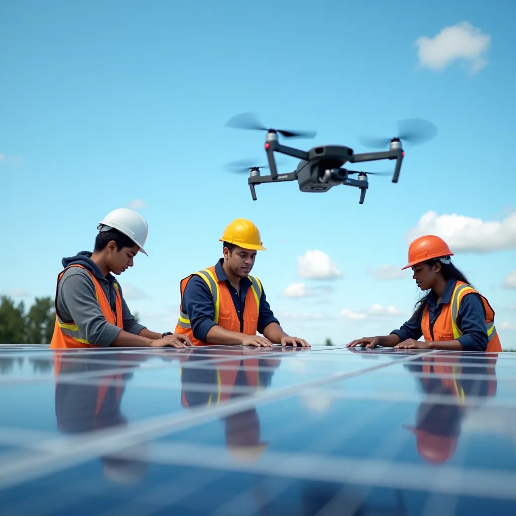 Image of a technician inspecting equipment at a hydroelectric power station.